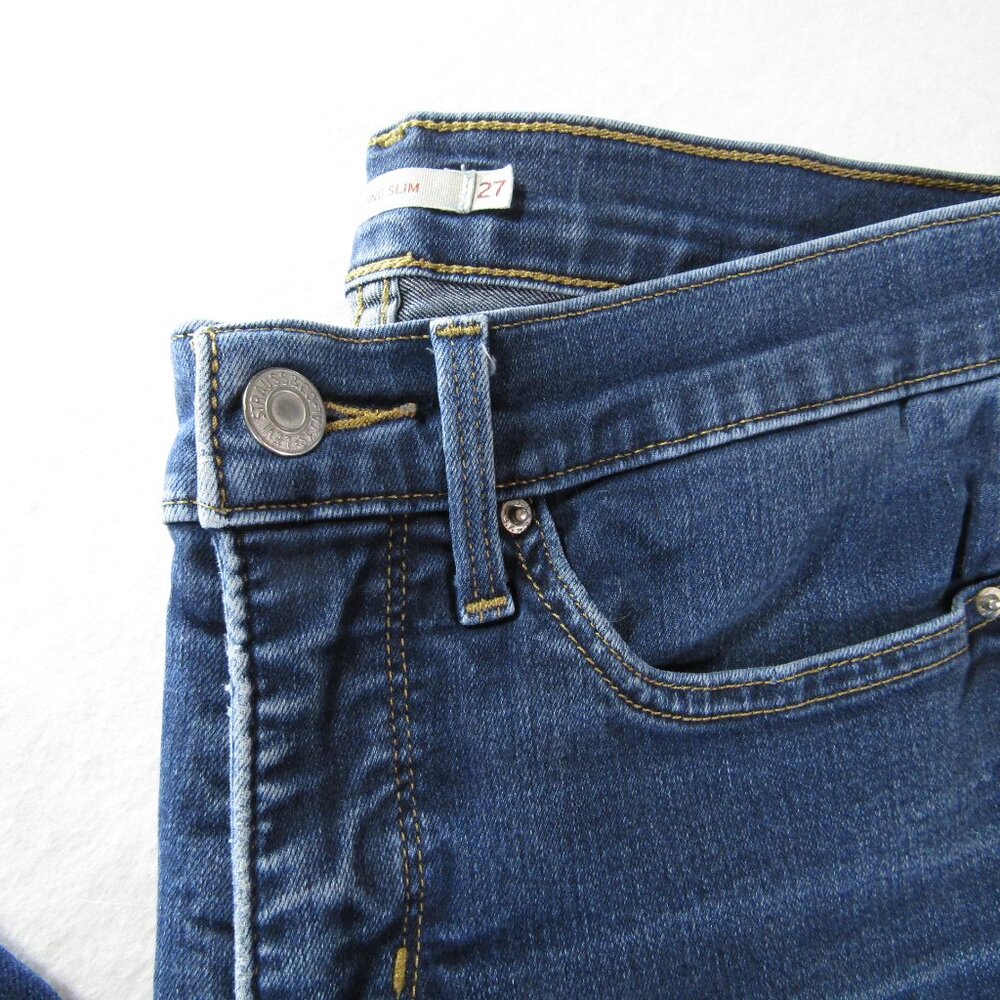Levi's 312 Shaping Slim Midi Rise Denim Jeans Womens 27 Blue Medium Wash 1000181 - Picture 13 of 13